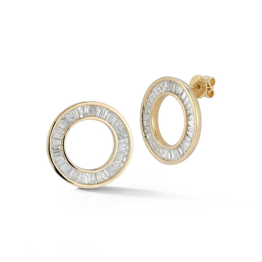 Earrings Dana Rebecca | Sadie Pearl Large Baguette Channel Earrings