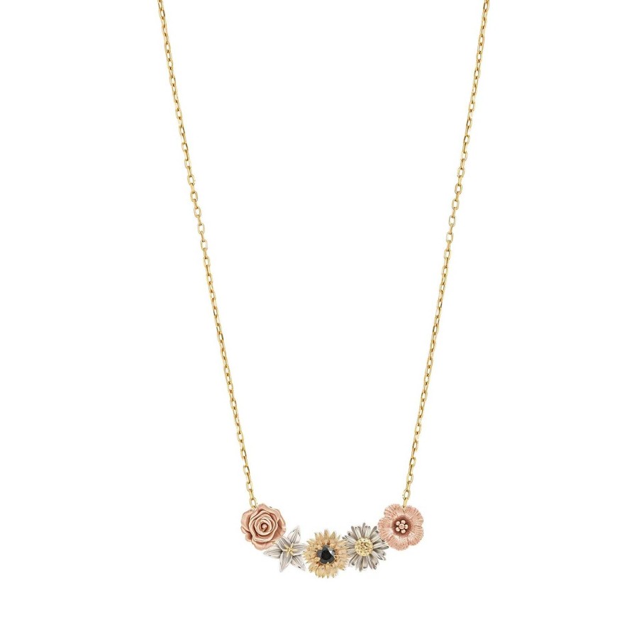 Necklaces Bernard James | Flora Charm Necklace 14K Yellow Gold