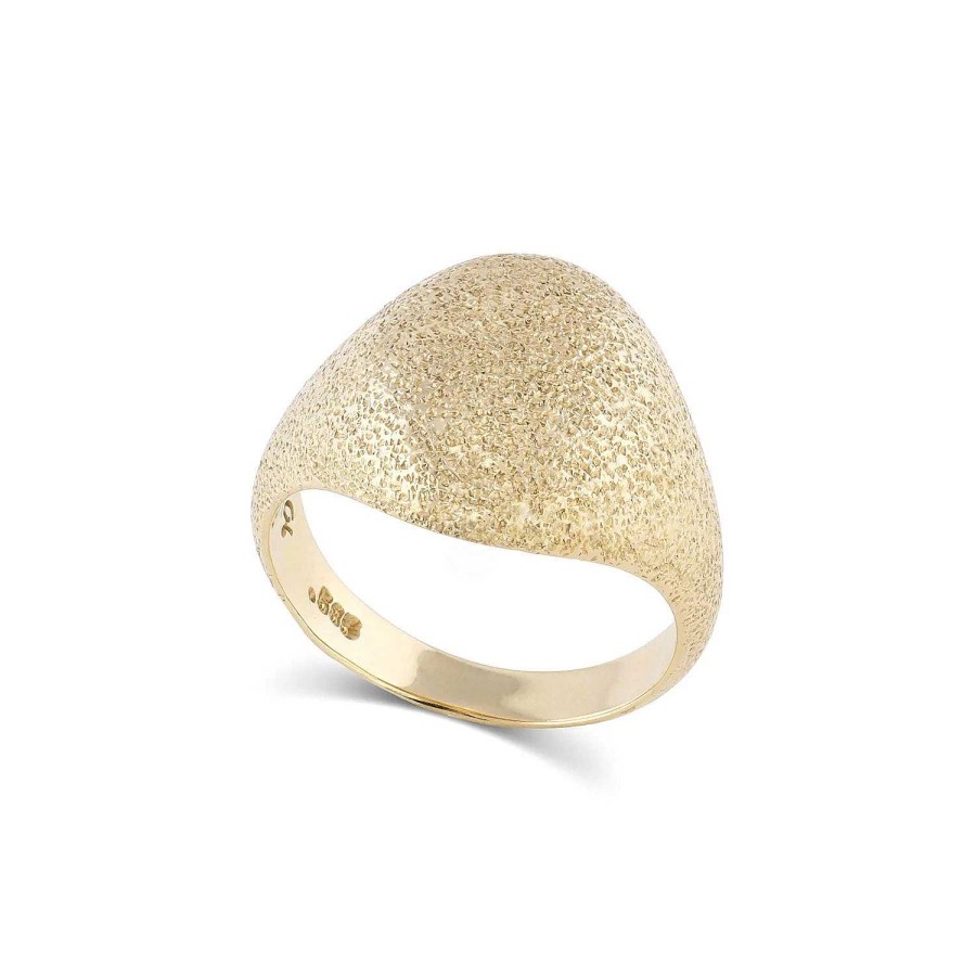 Rings Imperfect Grace | Braelynn Oval Signet Ring 14K Yellow Gold