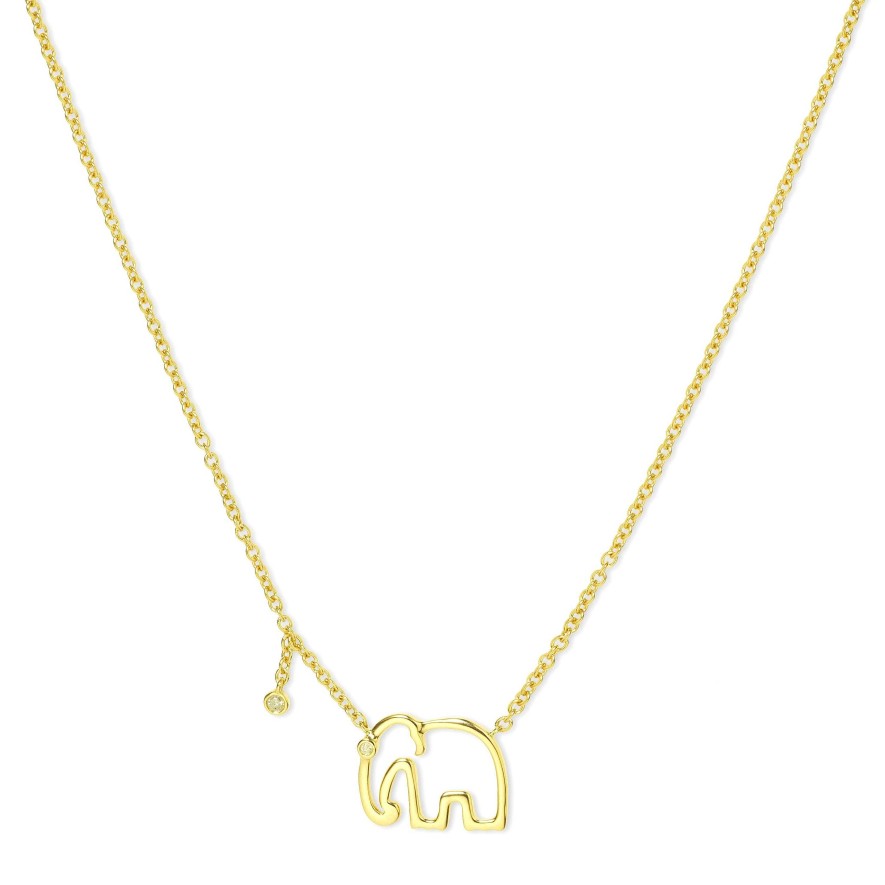 Necklaces Yvonne Leon | Collier Elephant 9K Yellow Gold