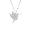 Necklaces EF Collection | Pave Diamond Hummingbird Necklace With Diamond Eye