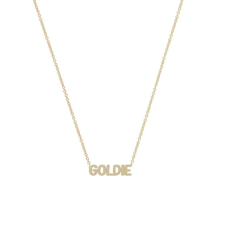 Necklaces Noush Jewelry | Petite Bubble Name Necklace