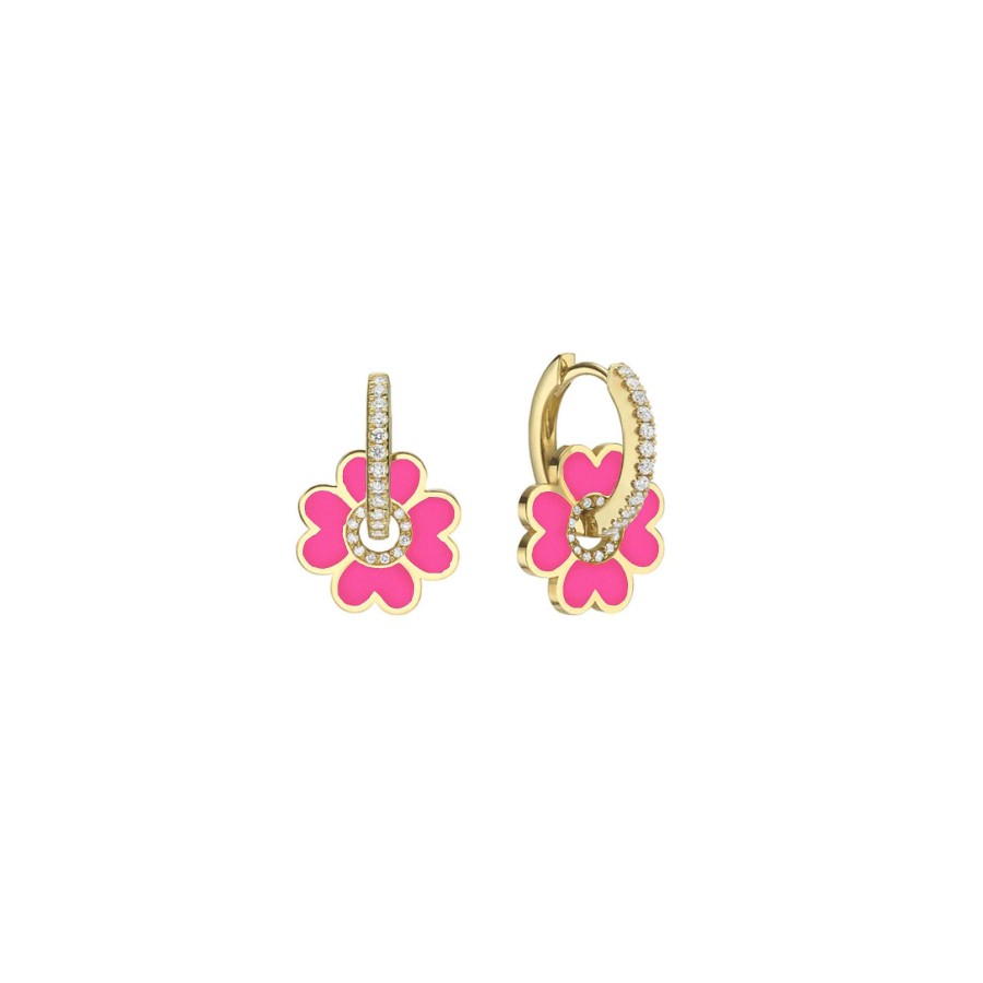 Earrings NOCO Jewelry | Midi Enamel Clover Earring