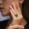 Rings Savolinna | Linette Piorra Ring In Emerald 18K Black Rhodium