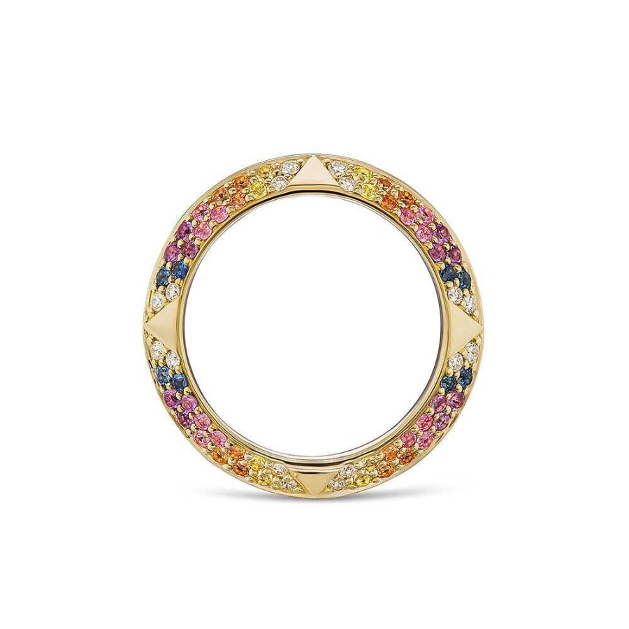 Rings Harwell Godfrey | Rosa Knife Edge Gemstone Band 18K Yellow Gold