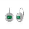 Earrings SG Fine | Mini Candy Button Emerald Cut Wire Earrings