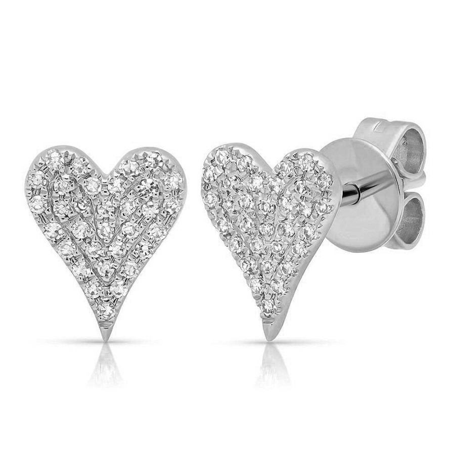 Earrings SG Fine | Pave Heart Studs