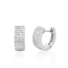 Earrings EF Collection | Jumbo Diamond Huggie Earring