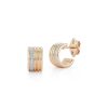 Earrings Walters Faith | Thoby Gold And Diamond 5 Row Tubular Huggie 18K Rose Gold