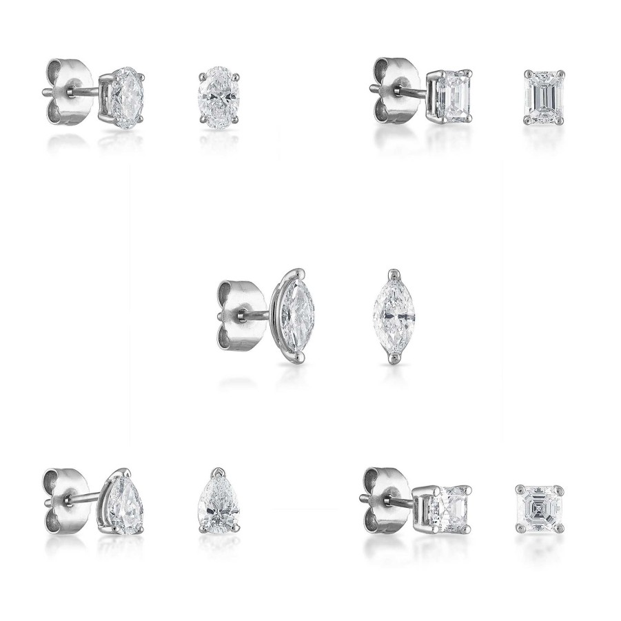 Earrings SG Fine | Emerald Cut Diamond Stud Earrings