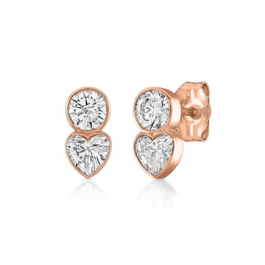 Earrings SG Fine | Fancy Bezel Two Stone Multi Shape Earring