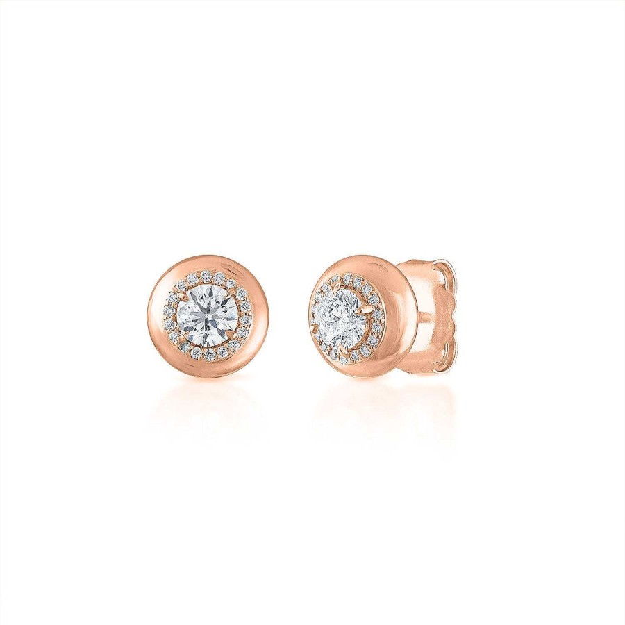 Earrings SG Fine | Petite Diamond Button Stud Earrings