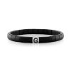 Bracelets Roberto Demeglio | Matte Black Ceramic Bracelet With Initial