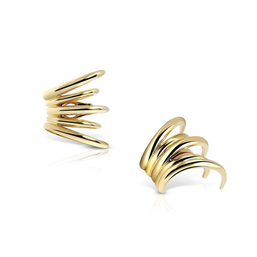 Earrings Susana Martins | Calatrava Gold Strokes Ear Cuff