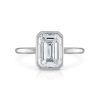 Rings SG Bridal | 2.70Ct Emerald Cut With Solitaire Bezel Setting Engagement Ring