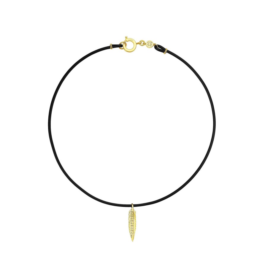 Necklaces Cadar | Feather Alternative Necklace 18K Yellow Gold