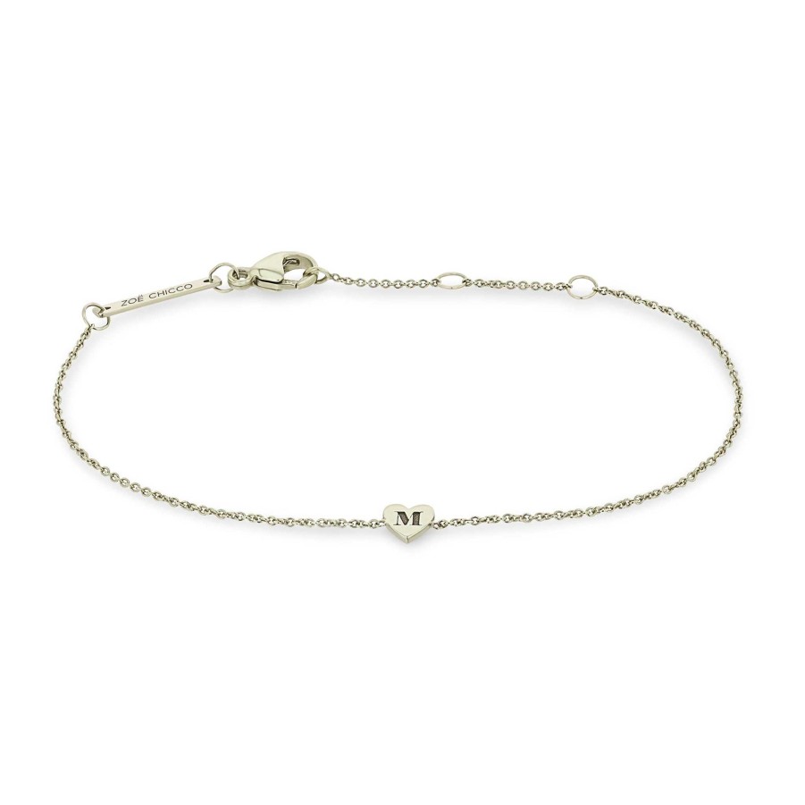 Bracelets Zoe Chicco | Initial Heart Bracelet