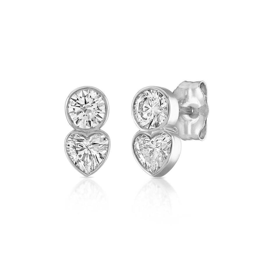 Earrings SG Fine | Fancy Bezel Two Stone Multi Shape Earring