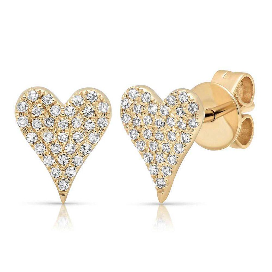 Earrings SG Fine | Pave Heart Studs