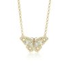 Necklaces Harwell Godfrey | Butterfly Pearl Cabochons Pendant 18K Yellow Gold