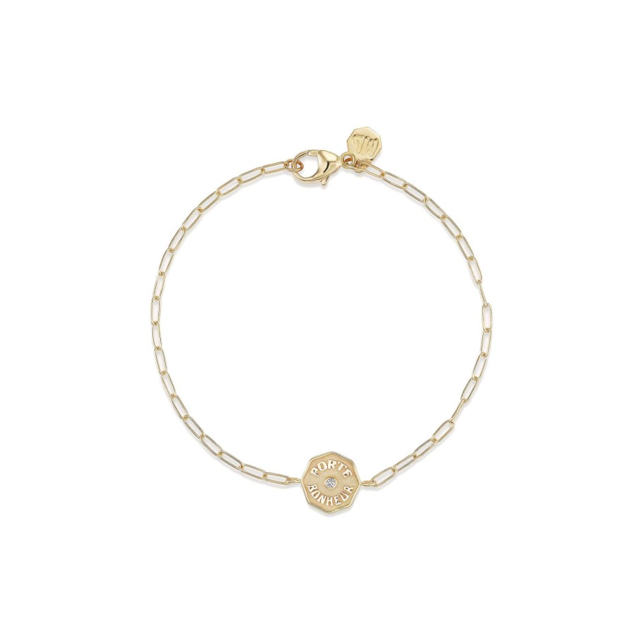 Bracelets Marlo Laz | Wee Porte Bonheur Birthstone Bracelet 14K Yellow Gold