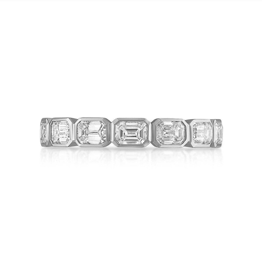 Rings SG Fine | Bezel Set East/West Emerald Cut Eternity Band