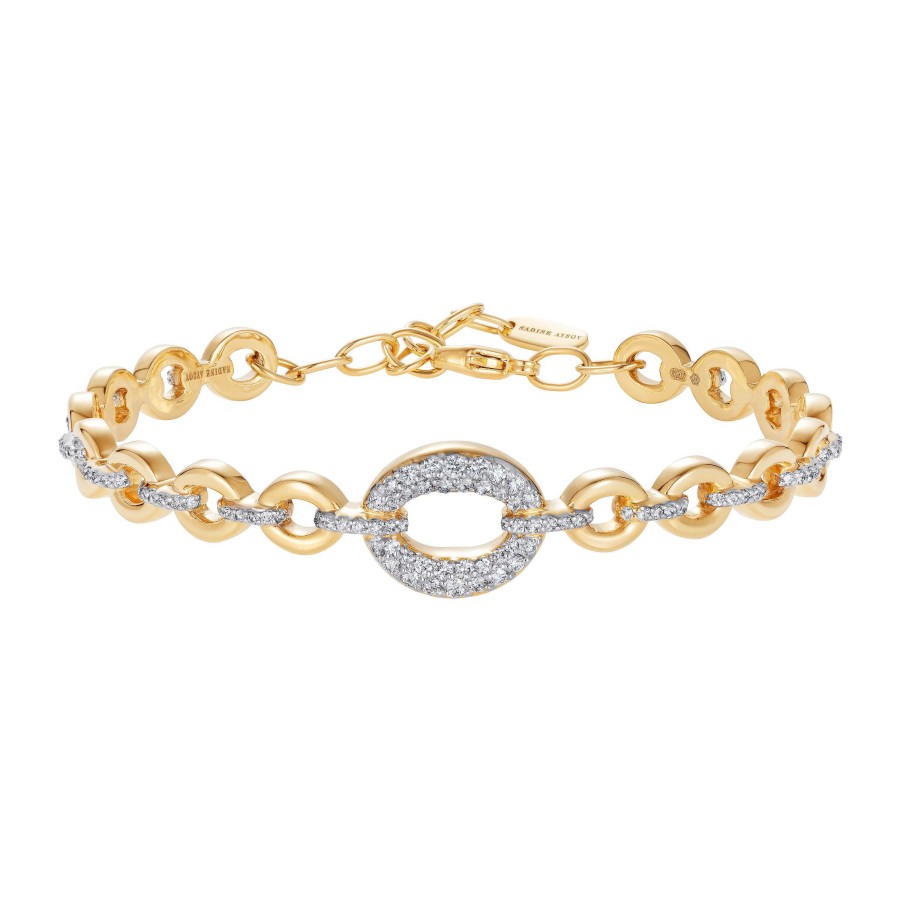 Bracelets Nadine Aysoy | Catena Diamond Bangle 18K Yellow Gold