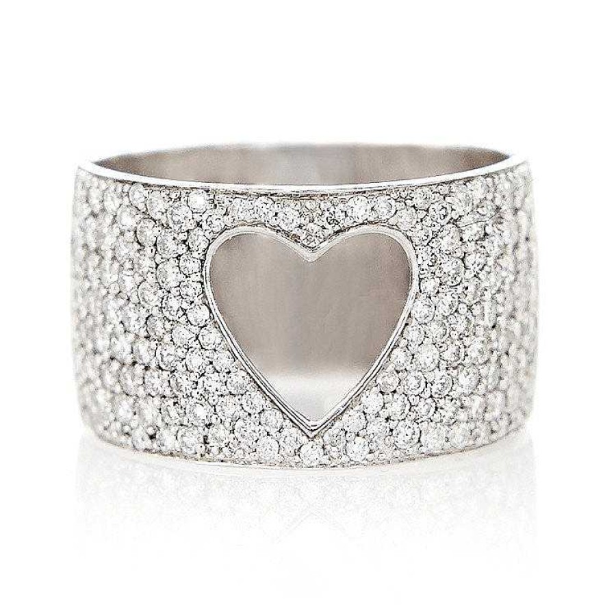 Rings Alexa Leigh | Pave Love Is Love Band 14K White Gold