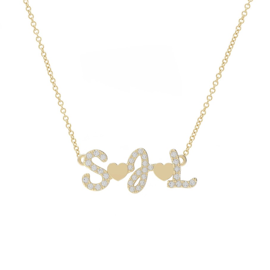 Necklaces Noush Jewelry | Love Initial Necklace