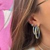 Earrings SG Fine | The Green Tube Electric Hoops® Titanium