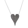 Necklaces SG Fine | Black Diamond Medium Heart Necklace