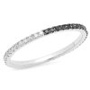 Rings Eriness Jewelry | Black And White Diamond Eternity Band