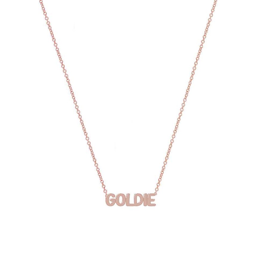 Necklaces Noush Jewelry | Petite Bubble Name Necklace