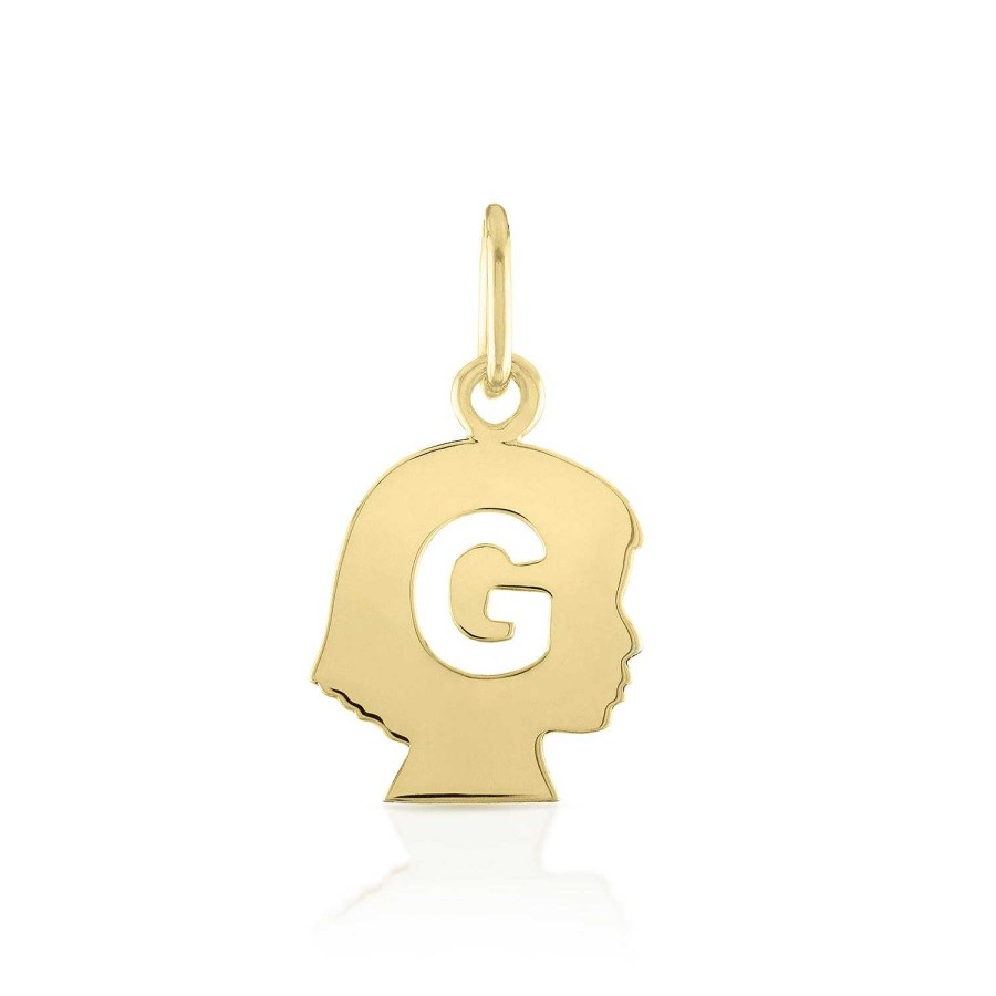 Necklaces SG Fine | Silhouette Initial Cutout Charm