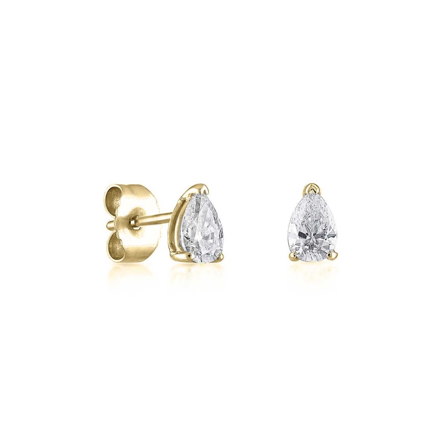 Earrings SG Fine | Pear Diamond Stud Earrings