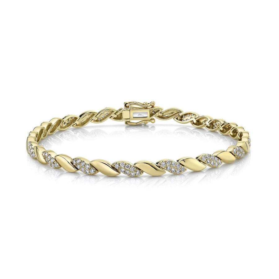 Bracelets SG Fine | Gold And Diamond Twist Bracelet