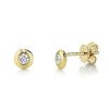 Earrings SG Fine | Diamond Donut Bezel Stud Earrings