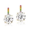 Earrings Jane Taylor | Rainbow Drop Earrings 14K Yellow Gold