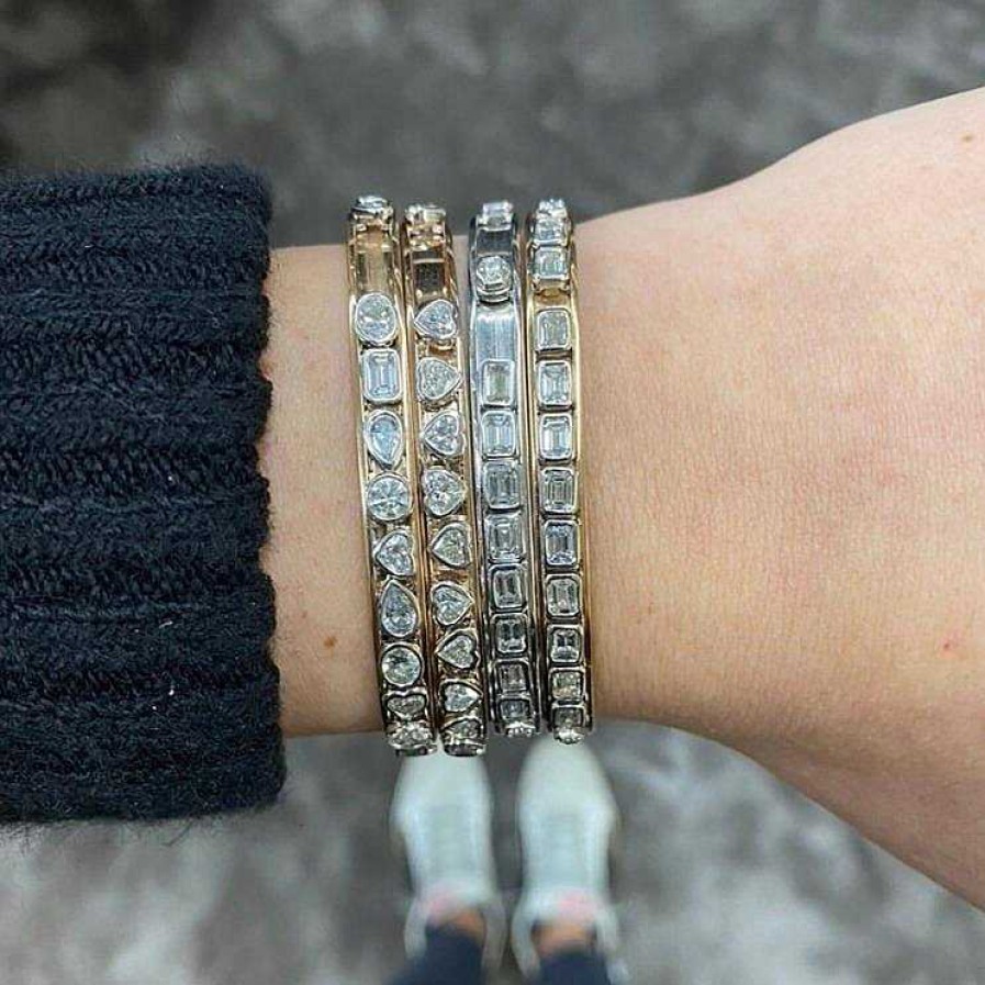 Bracelets SG Fine | Fancy Shape Diamond Slider Bangle