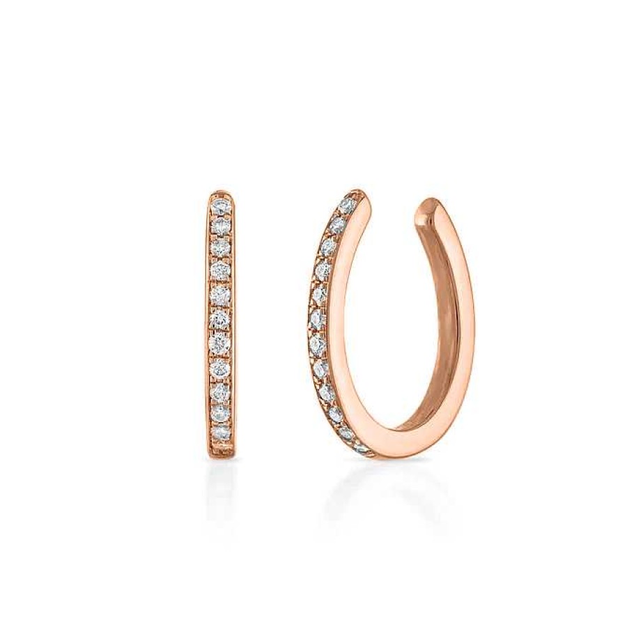 Earrings SG Fine | Single Row Pave Ear Cuff