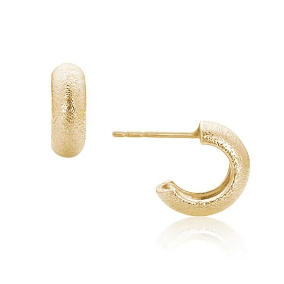 Earrings Imperfect Grace | Bali Huggies 14K Yellow Gold