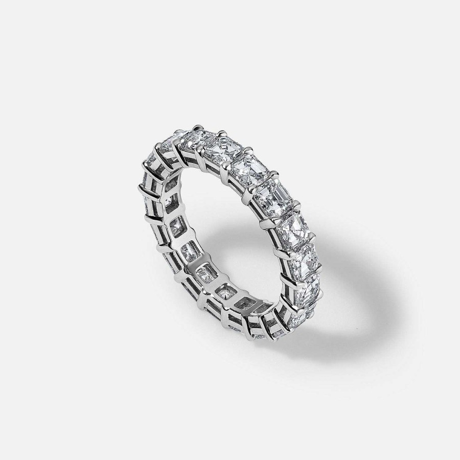 Rings SG Fine | Asscher Cut Eternity Band 4.12Ct