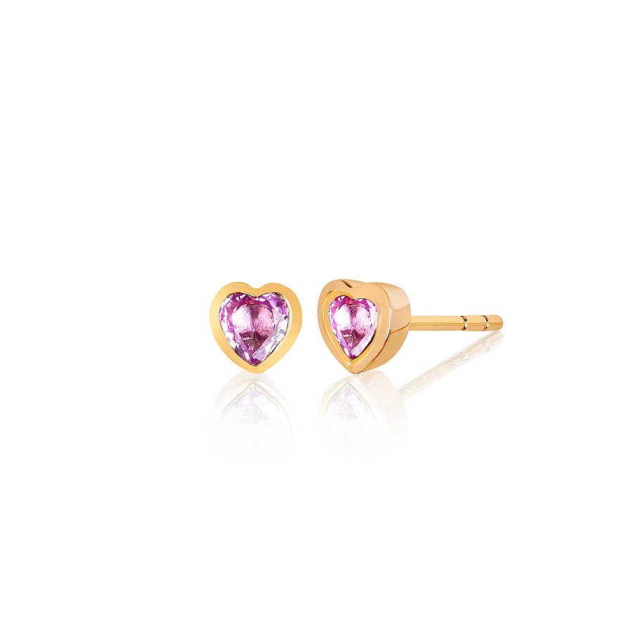 Earrings EF Collection | Gemstone Heart Stud Earring