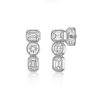 Earrings SG Fine | Fancy Bezel Three Stone Multi Shape Earring