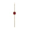 Necklaces SG Fine | Ruby Round Pave Stick Charm 14K Yellow Gold