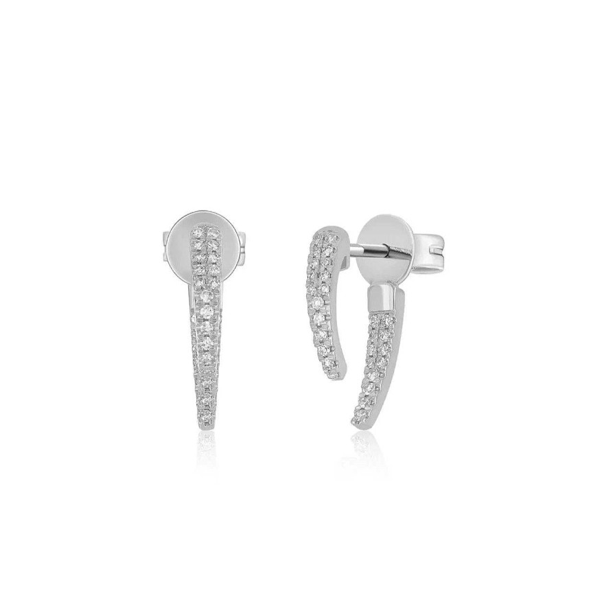 Earrings EF Collection | Mini Diamond Hook Earring