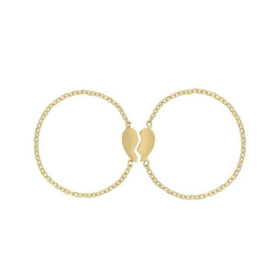 Rings Kelly Bello | Mini Bff Heart Chain Ring