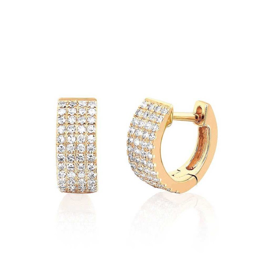 Earrings EF Collection | Jumbo Diamond Huggie Earring