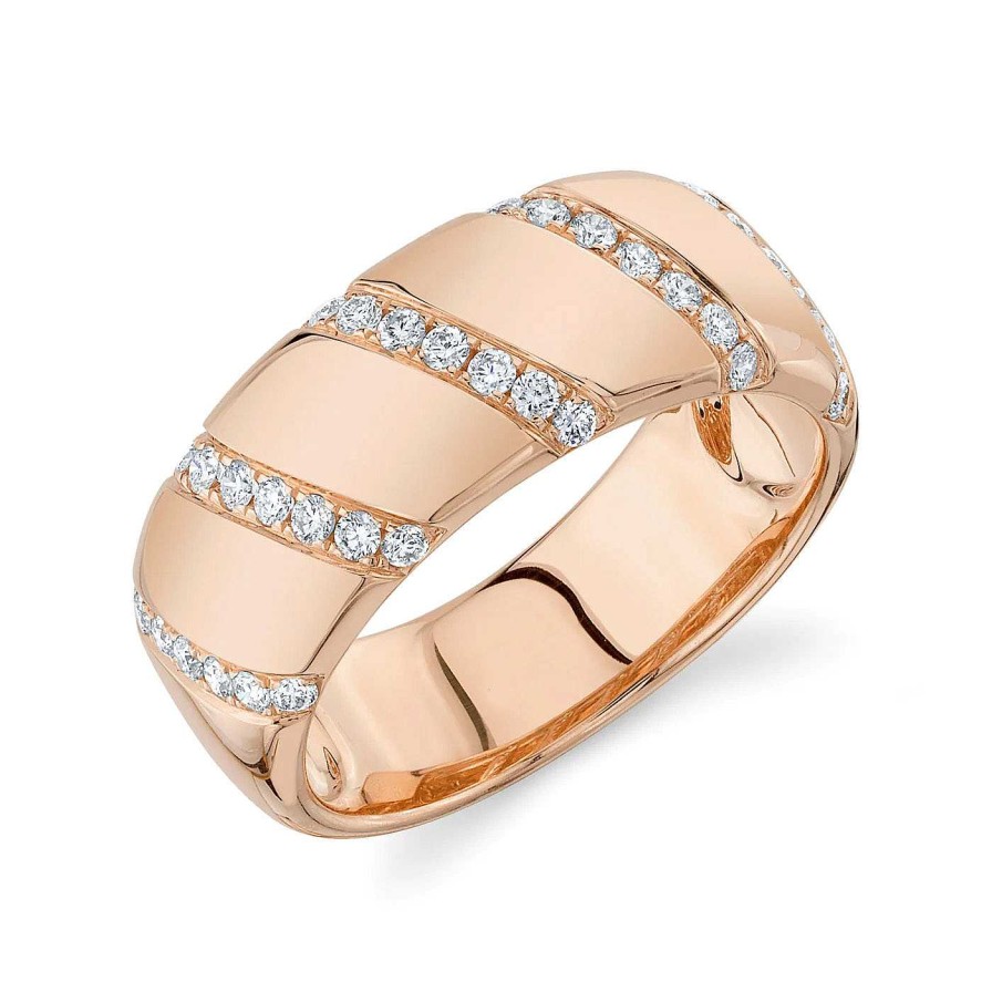 Rings SG Fine | Gold And Diamond Stripe Ring